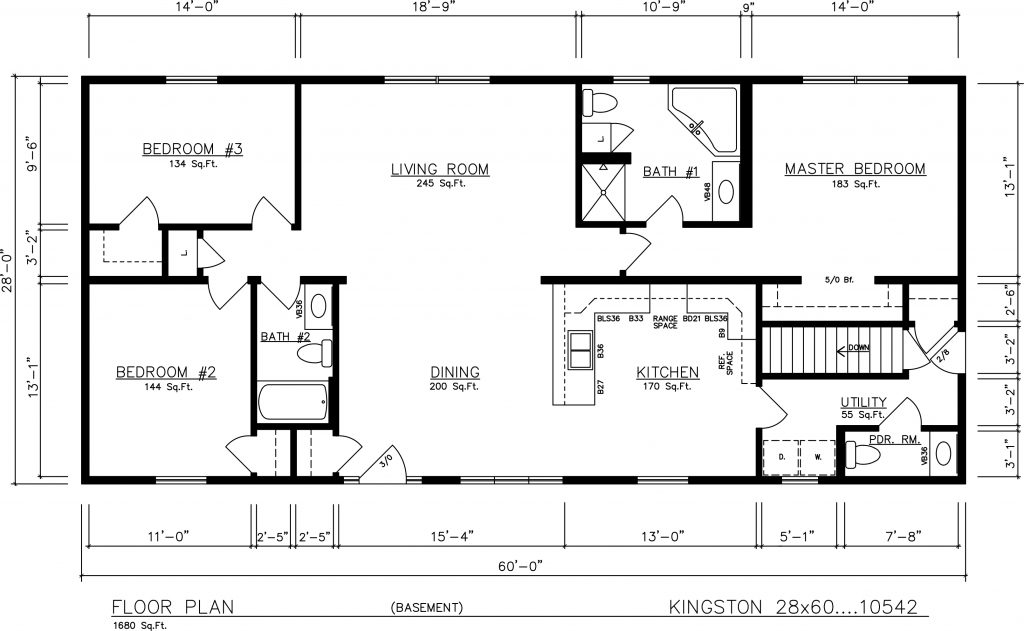 Kingston 60’x28′ 1680 SF 3 Bed 2.5 Bath – General Housing Corporation