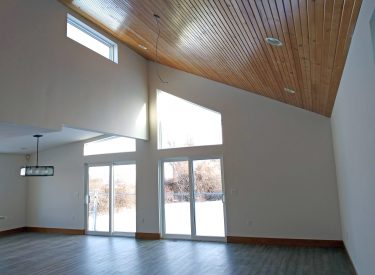 Living Room with Tongue & Groove Ceiling in Ann Arbor II
