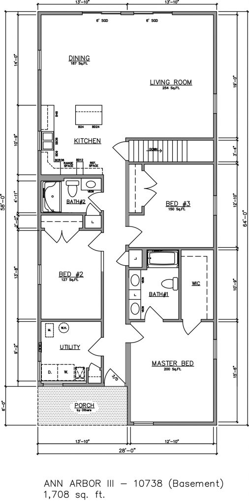 Ann Arbor III 58’/64’x28′ 1708 SF 3 Bed 2 Bath – General Housing ...