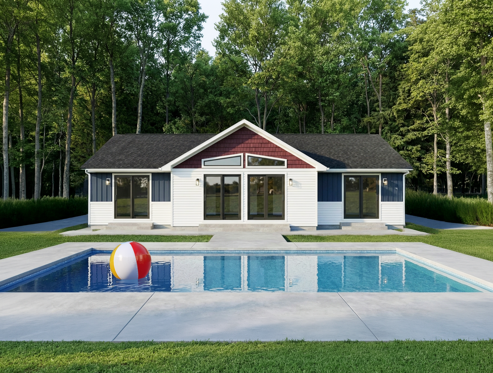 Alpine V - Rear Elevation - Rendering